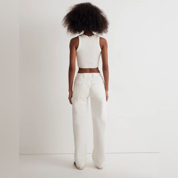 Madewell NWT Petite Low-Slung Straight Jeans Size 27P in Vintage Canvas - Picture 4 of 11